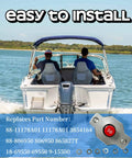 Heavy Duty Marine Grade 50 Amp Push Button Reset Circuit Breaker Built Like A Tank For Mercury Mercruiser Sterndrive and Inboard Motor on a Boat.