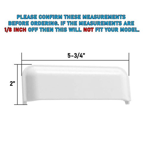 Ultra Durable Whirlpool Dryer Door Handle Replacement Fits W10861225 AP5999398 PS11731583 W10714516 size diagram