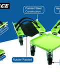 Heavy Duty Snowmobile Dolly Set Of 3 With V Slide, 2.5 Inch Nylon Swivel Casters, Rubber Pad Protecting Skis, 4 Adjustable Tie-Down Straps.