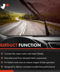 Front Windshield Wiper Linkage For Dodge Ram 1500 2002 To 2004 And Ram 2500 2003 To 2004 Front Driver Side Without Motor Direct Fit OEM Grade Replacement Reference 602130 55077098AE 68043386AA, stamped steel