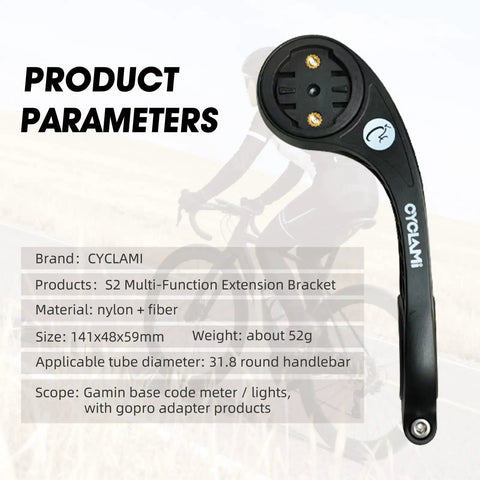 Out Front Bike Computer Mount For Garmin Edge XOSS G iGPSPORT And More With GoPro Adapter Fits 31.8mm To 35mm Handlebars product image