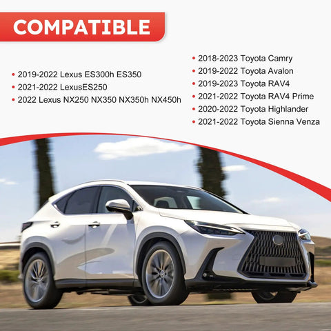 Premium Coolant Water Control Valve Direct Fit Toyota Camry Avalon Rav4 Lexus Es300h Es350 Nx250 350 in a white car exterior view.