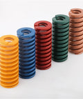 Super Tough 1 Pcs Alloy Steel Compression Spring For Industrial Loading Mold Applications Measuring 20x10x25 Mm With Durable Resilience And Precise Design colorful compression springs stacked in a row