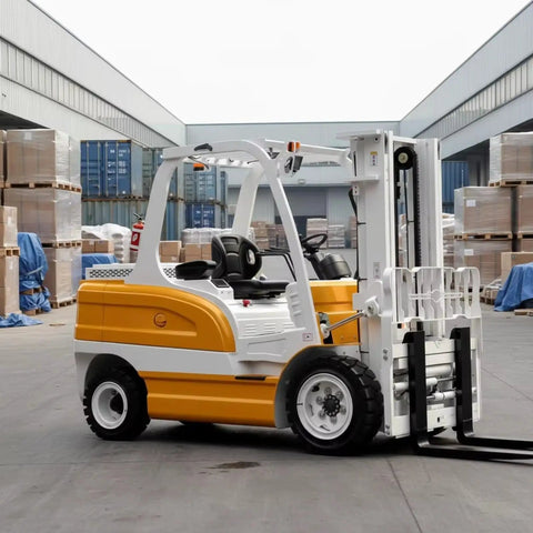 Compact Electric Pallet Stacker Mini Forklift For Warehouse Material Handling And Small Retail Spaces Easy Portable Lift For Tight Aisles in warehouse with pallets.