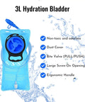 3L hydration bladder features for 20L Hydration Backpack With 3L Bladder For Hiking Commuting And Daily Use Insulated Daypack