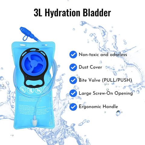 3L hydration bladder features for 20L Hydration Backpack With 3L Bladder For Hiking Commuting And Daily Use Insulated Daypack