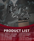 Beefed-Up 18 Piece Front Lower Control Arm Ball Joint Sway Bar Link Tie Rod Boot Rear Shock Absorber Suspension Kit for Honda Civic