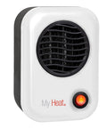 MyHeat Personal Space Heater Under Desk, Compact White, 200 Watt Office Foot Warmer That Keeps Your Feet Cozy, Low Wattage