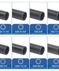 Eight Piece Wheel Lock Removal Kit with Spline Lug Nut Keys in SAE and Metric sizes in a blow molded case
