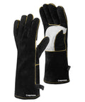 Heavy Duty Welding Gloves For MIG And Forge Work, Thick Cowhide Leather With Reinforced Palm And Kevlar Stitching, Heat Resistant