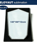 Crystal Glass Trophy and Frame for Sublimation Prints, Heat Press Ready, 140x180x15mm, Flat Surface Award Plaque