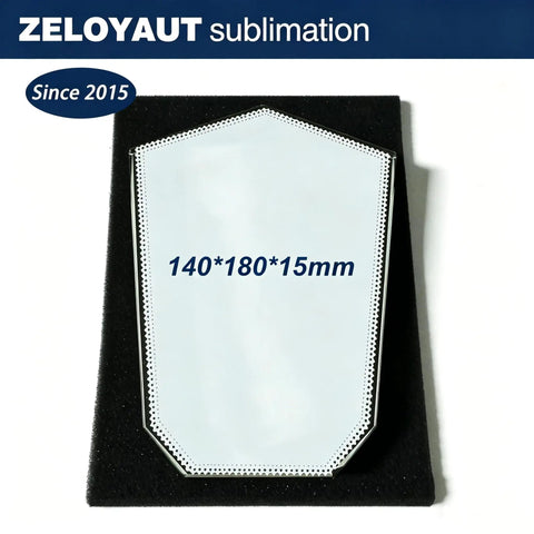 Crystal Glass Trophy and Frame for Sublimation Prints, Heat Press Ready, 140x180x15mm, Flat Surface Award Plaque