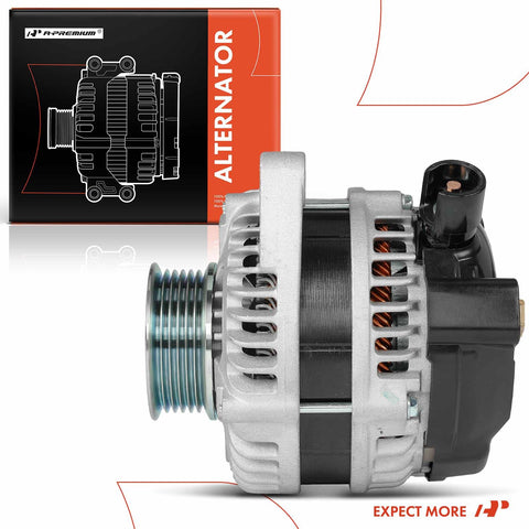 Alternator Direct Replacement For Honda Accord V6 3.5L 12V 130A With Six Groove Pulley Clockwise Rotation Fits 2008 2009 2010 2011 2012 Accord