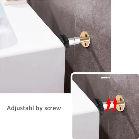 Close-up of No Wobble Headboard Stopper Set For Adjustable Bed Frames And Furniture 10 Pcs Universal Threaded Stabilizers 28-105mm Range installed