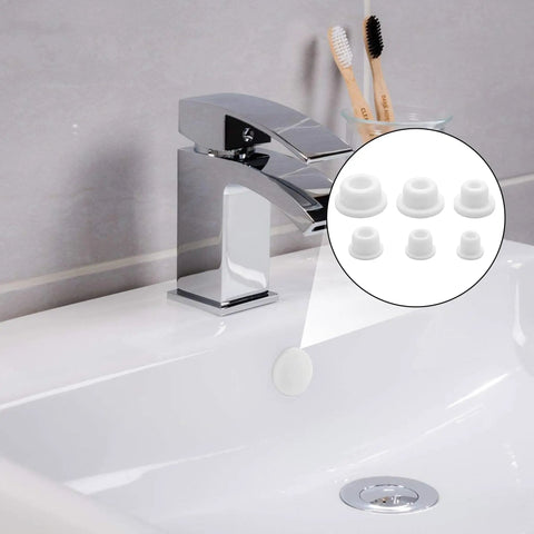 Close-up of 24 Pack Silicone Bathtub Jet Hole Plugs Covers In 6 Sizes White Keeps Debris And Hair Out Of Your Jetted Tub Fits Most Tubs