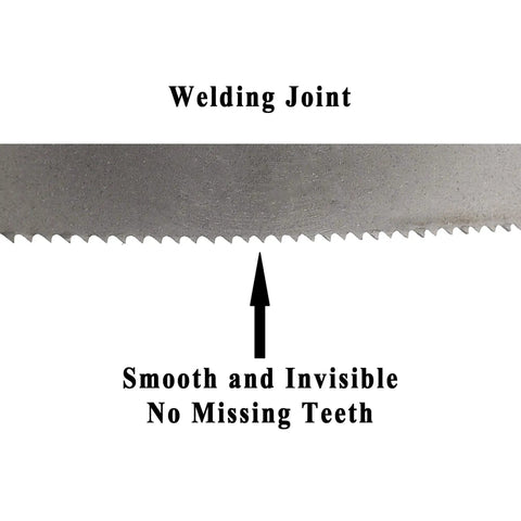 Bi-Metal Band Saw Blade 64-1/2 Inch By 1/2 Inch By 0.025 Inch Thick M42 Grade For Metal Cutting 10/14 Tpi Bi-Metal Teeth Pattern Ideal For Solid Bar And Hollow Tube Soft Ferrous Metals Only Do Not Cut Aluminum