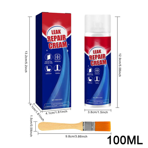 Go To Spray Sealant For Roofs And Gutters Quick Leak Stop Barrier Coating Drywall Gap Filler Window Frame Tile Concrete Flexible Liquid Adhesive with brush, 100mL bottle