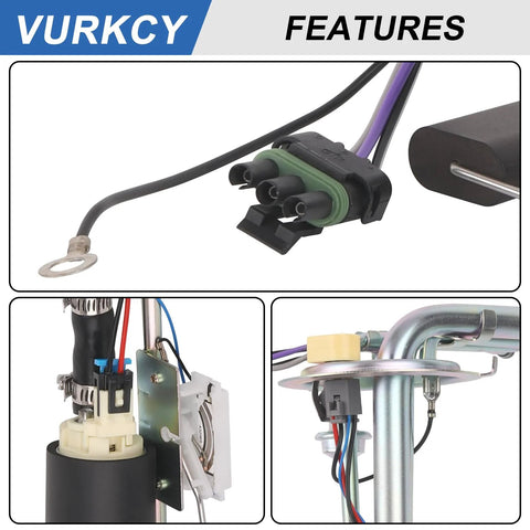 Close-up of Electric Fuel Pump Assembly For Chevy GMC Trucks 1996 1997 C1500 C2500 C3500 K1500 K2500 K3500 With Sending Unit
