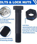 Heavy Duty Trailer Axle Shackle Bolt Kit For Tandem Axle Systems showing bolts and lock nuts with detailed specifications