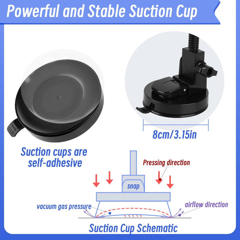 LED PDR Light Board For Dent Repair With Suction Cup USB Powered Reflective Line Light For Auto Body Work Paintless Dent Detection Tool Portable Car Repair Lighting showing detailed suction cup mechanism and size.
