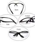 Bifocal Safety Reading Glasses With Impact Protection And ANSI Z87 Certification, Diopter 2.00 Magnifying Lens, four views displayed
