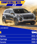 Kia Sportage driving on dirt road, compatible with 24 Inch And 18 Inch Front Windshield Wiper Blades Replacement For Kia Optima 2007 2015