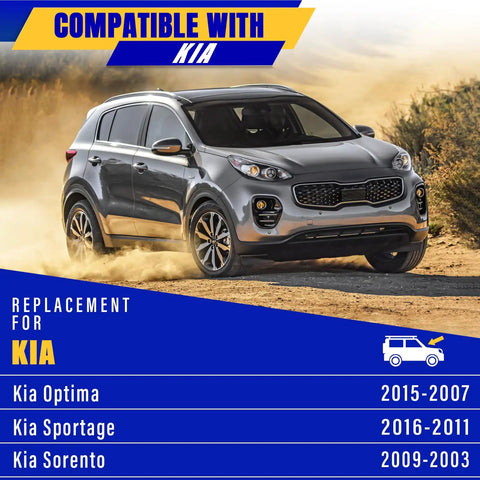 Kia Sportage driving on dirt road, compatible with 24 Inch And 18 Inch Front Windshield Wiper Blades Replacement For Kia Optima 2007 2015
