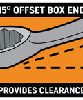 Diagram of Six Point 13mm Combination Wrench With Off Corner Box End For Superior Grip And Hex Fastener Security