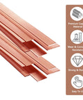 Two Twelve Inch Copper Flat Bars One Eighth Inch Thick One Inch Wide 99.98 Percent Pure C110 Copper For Electrical Connectors DIY Projects Electroplating And Crafting High Conductivity Bar Set