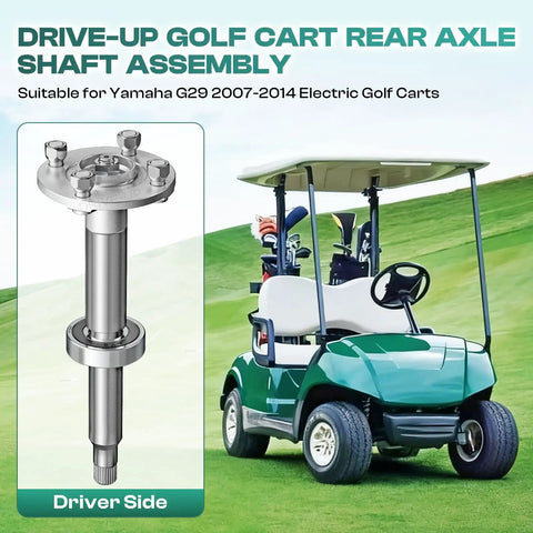 Heavy Duty Golf Cart Rear Axle Shaft Assembly Replacement For Yamaha G29 Electric Models 2007 To 2014 Driver Side Short Axle Kit