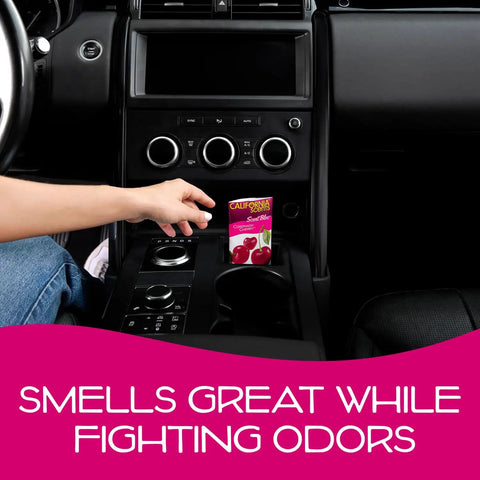 Power Bloc Car Air Freshener Coronado Cherry Scent With Biodegradable Fiber Pad And Up To 45 Day Longevity Eco Friendly Design For A Fresh Ride Made In The USA, under-seat car air freshener box