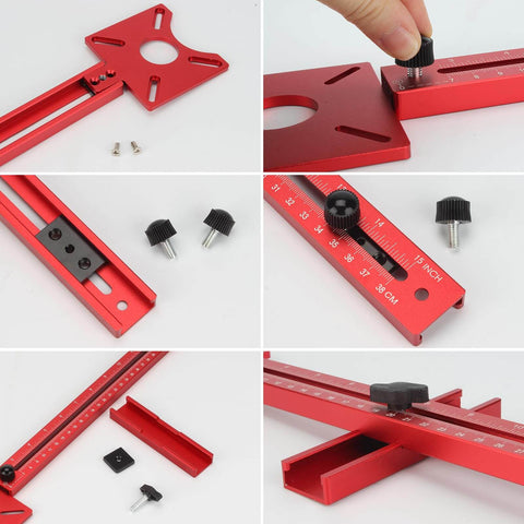 Versatile 24 Inch 4 In 1 Router Milling Groove Bracket with Aluminum Alloy Circle Cutting Jig for woodworking use