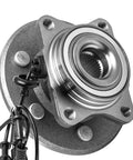 Close-up view of Six Lug Rear Wheel Hub Bearing Assembly With ABS For 2003 2004 2005 2006 Ford Expedition Lincoln Navigator OEM Replacement.