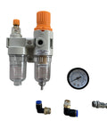 Pro Grade Tire Changer Air Compressor Regulator Kit With Water And Oil Separator, Pressure Gauge, Filter Lubricator, 145 PSI Max