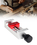 Nifty Mini Bench Vise Featuring Slick Bottom Slider And Precision Flat Jaws For Drill Press Work, 50mm opening, aluminum, Ideal for DIY builds.