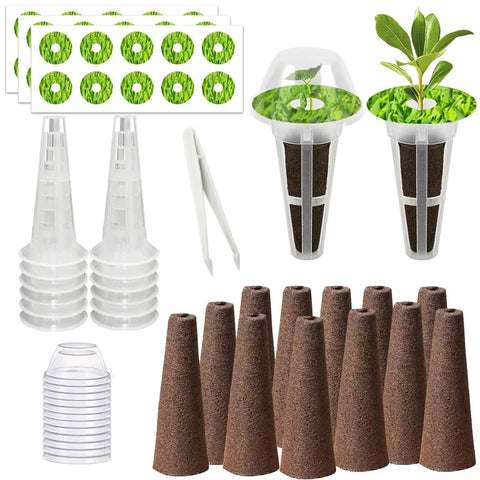 67 Piece Seed Pod Kit For Indoor Hydroponics System Compatible With Most Hydroponics Garden Setups Includes 12 Grow Sponges