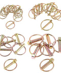 Heavy Duty Lynch Pin Assortment Kit With 30 Pcs, Spring Loaded Pins, Rust Resistant Yellow Zinc Plated for Tractors and Mowers