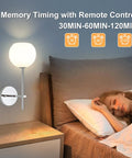 Chrome Battery Operated Wall Sconces Set of 2, Rechargeable Wireless Wall Lights with Milky White Frosted Glass in bedroom.