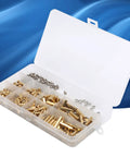 Brass M3 Hex Standoff Spacer Kit 300 Piece Screw Set For Motherboards, Electronics Enclosures, 3D Printers And DIY Projects Tarnish Resistant Zinc Plated Hardware Includes 5mm To 20mm Length Variants, open case with brass spacers and screws