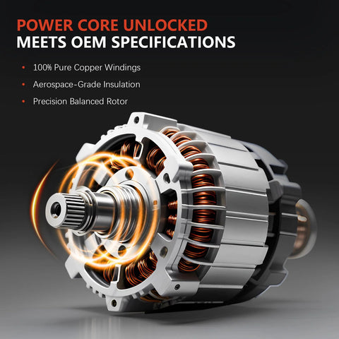 Beefed-Up Alternator Replacement For Toyota Corolla Matrix Celica MR2 Spyder And Pontiac Vibe 2000-2008 1.8L 80 Amp 6 Groove Pulley