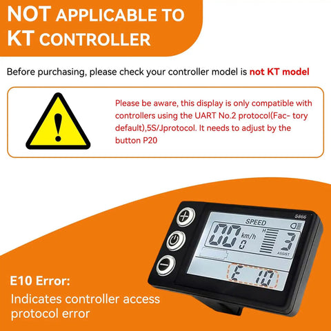Ultimate Electric Bike LCD Display Meter For 24V 36V 48V Ebikes And Scooters, Waterproof Control Panel With Plug Conversion Kit For 22.2mm Handlebar, Easy Install, Real Time Speed, Battery Level And Diagnostics