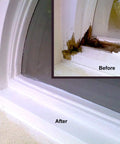WoodEpox Kit Pro Grade 2 Pint 2 Part Structural Epoxy Adhesive Filler For Wood restoring window sill before and after