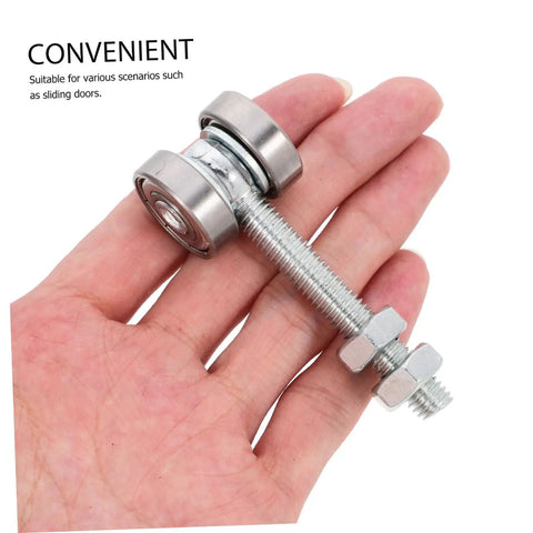Built Like A Tank Stainless Steel Sliding Door Hanger With Double Bearing Track Rollers for ultra smooth barn door glide in hand.