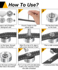 Installation guide for 24 Piece Leather Snap Fastener Kit Matte Black 20mm Brass Press Stud Buttons With 4 Install Tools