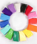 Colorful Clay Kit With 24 Colors And 3 Sculpting Tools No Bake Mess Free Craft Set For Kids And Adults The Ultimate DIY Molding Gift For Boys And Girls Totally Fun Hands On Art Projects in a circle layout