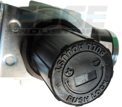 Close-up of Heavy Duty In-Line Air Pressure Regulator For Air Compressors, Adjustable 7 PSI To 215 PSI, High Flow 130 CFM