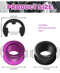 Shift Cable Bushing Repair Kit With Clips For Shifter Bushing Replacement Transmission Shift Linkage Bushings OEM 33820-02370 size diagram