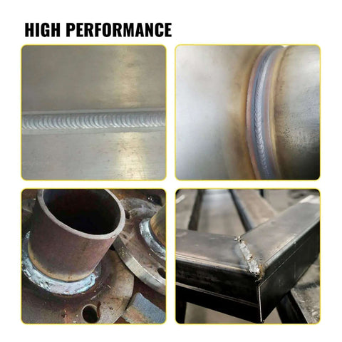 Close-ups of metal welds performed with 2 In 1 TIG And Arc Welder With AC DC Square Wave IGBT Inverter Argon Welding Machine For Home Shop Adjustable Output Current Weld Up To 27 Mm Semi Automatic Stick Welder Portable Multi Process Welder, showcasing seam precision and penetration depth.