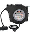 40 Foot 12 Gauge Retractable Power Cord Reel With Auto Rewind Spring Loaded For Easy Recoil Heavy Duty Extension Cord Organizer