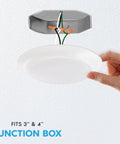 Installation of Six Inch LED Disk Light Dimmable Flush Mount Ceiling Fixture With Five CCT Options 2700K To 5000K 12.5W